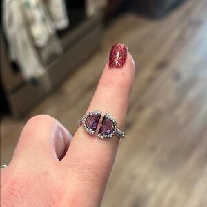 BP Elegant Purple Gemstone Silver Ring